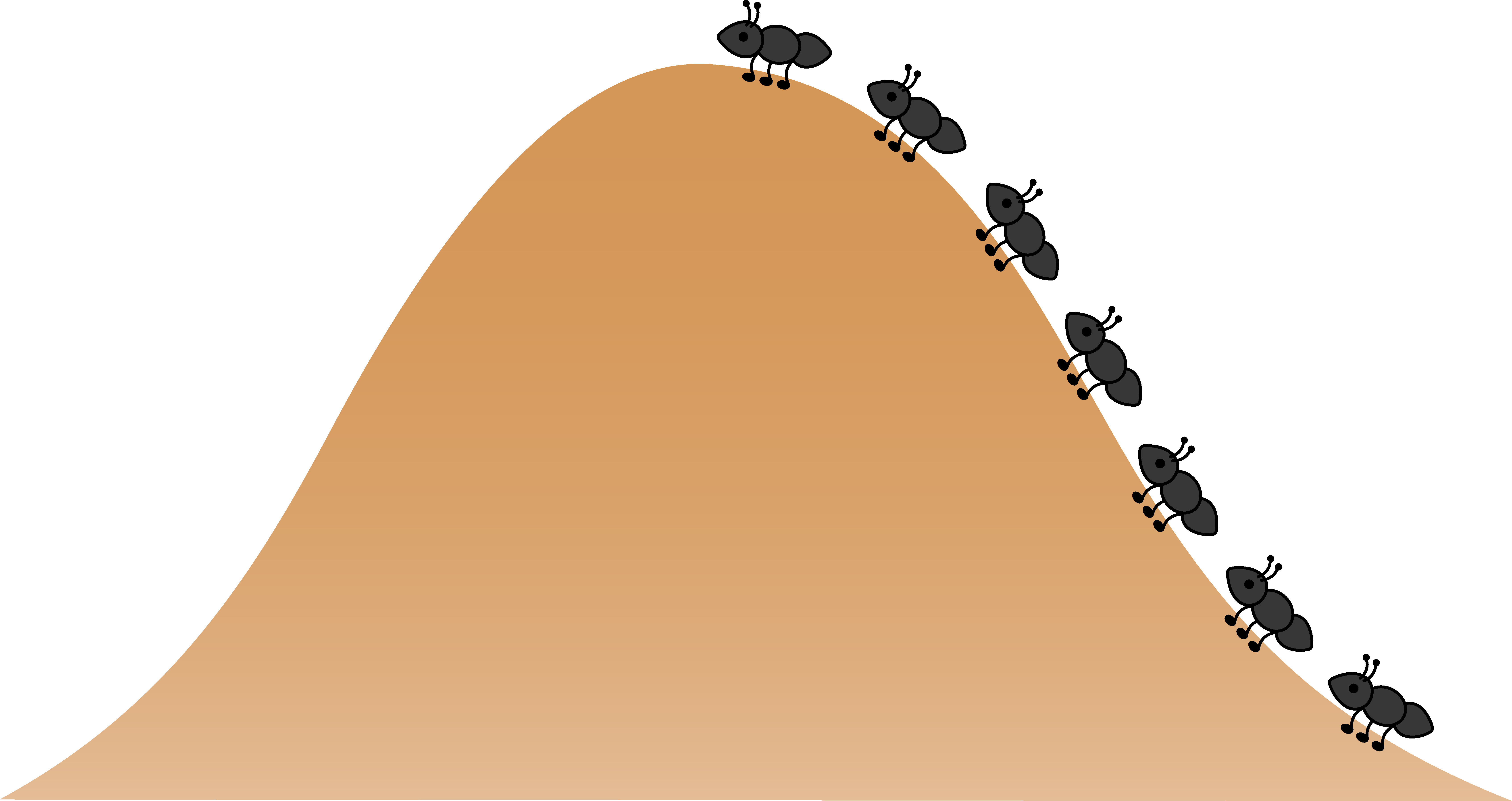 Hill Clipart Free - Ant Hill Clip Art (6774x3587), Png Download