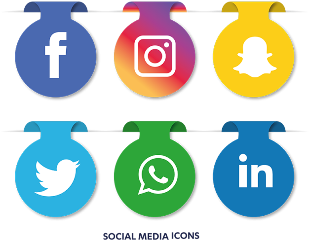 Download Social Media Icons Set - Facebook Instagram Icon Png ...