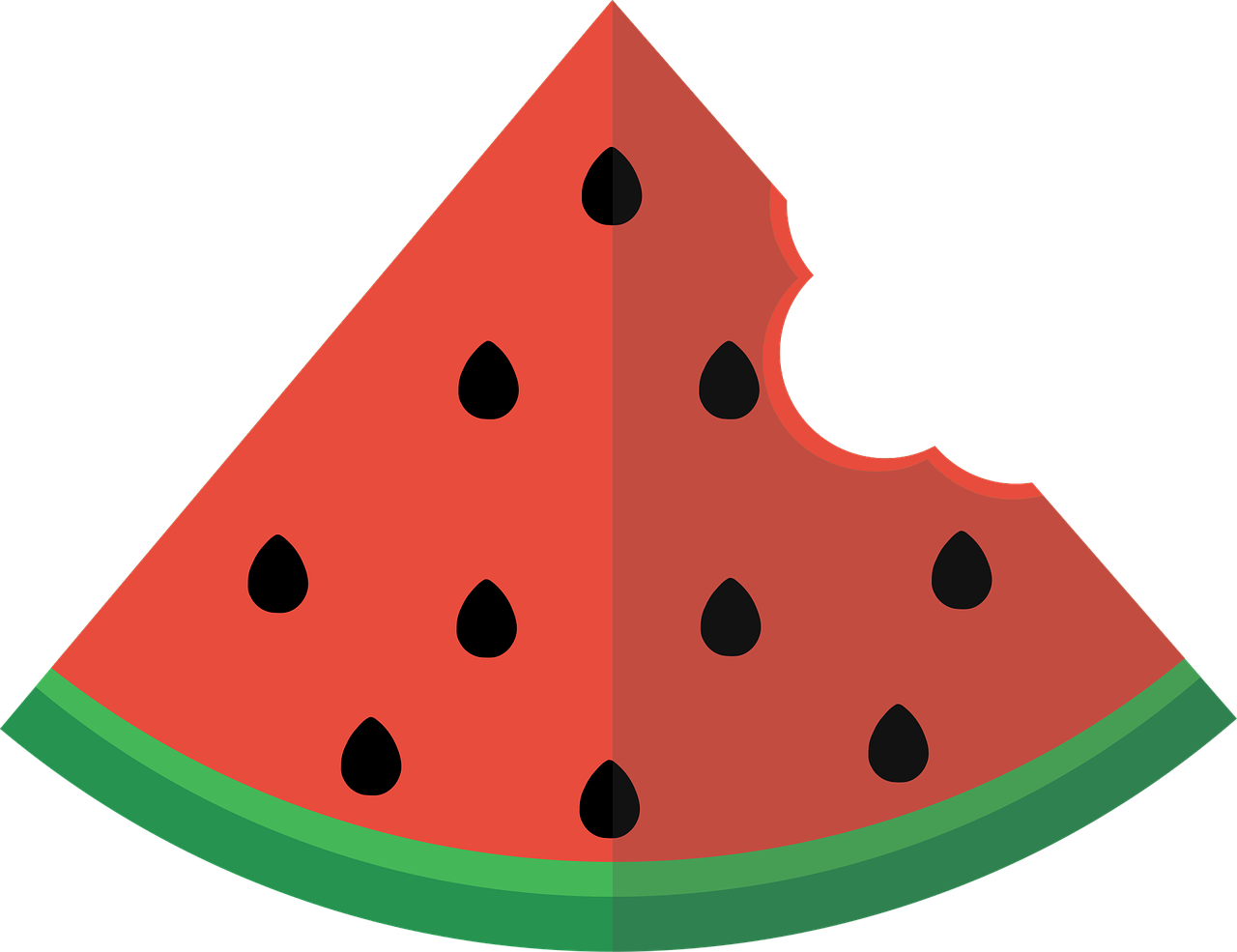 Watermelon Flat Slice - Kardasim Podcast (1280x985), Png Download
