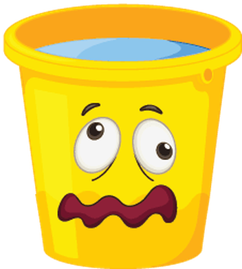 Scared Face Buckets With Faces Clipart The Arts Media - Cartoon Bucket With Face (352x399), Png Download