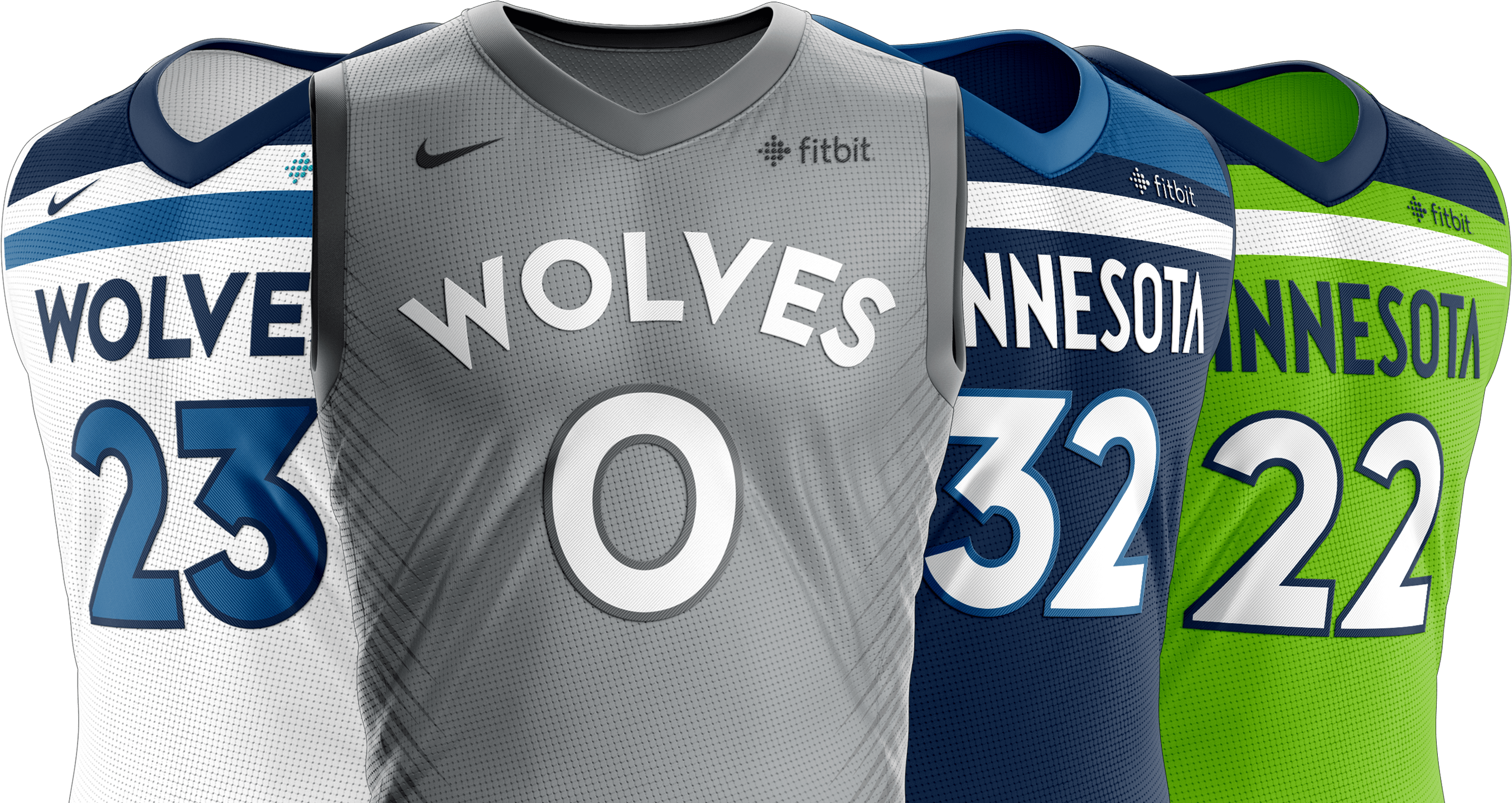 Timberwolves Jerseys (2714x1448), Png Download