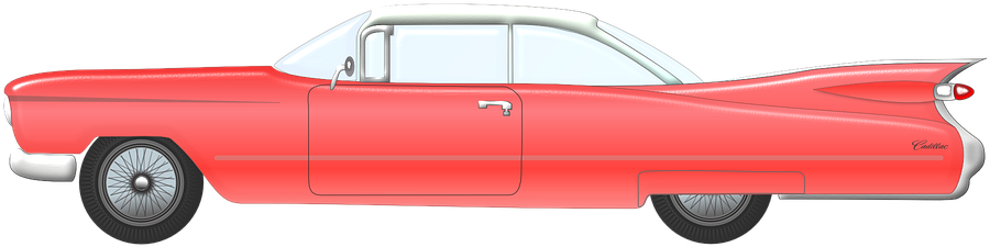 Cadillac Png - 1950's Car Clip Art (960x480), Png Download