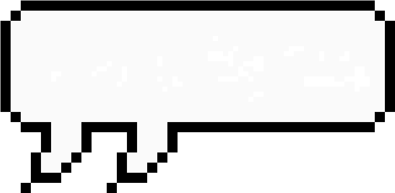 Empty Speech Bubble - Empty Pixel Speech Bubble (810x400), Png Download