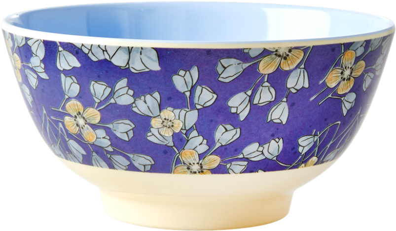 Melamine Bowl With Hanging Flowers Print - Bowl (480x480), Png Download