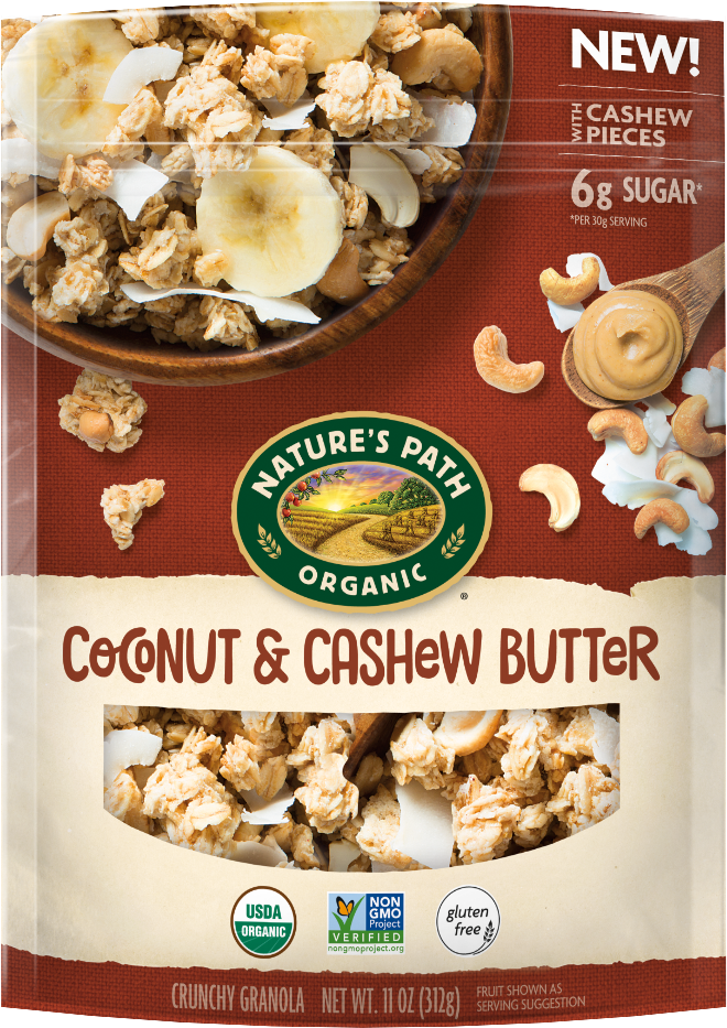 Nature's Path Coconut And Cashew Butter Granola (720x960), Png Download