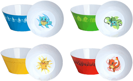 Pokemon Cereal Bowl Set (600x600), Png Download