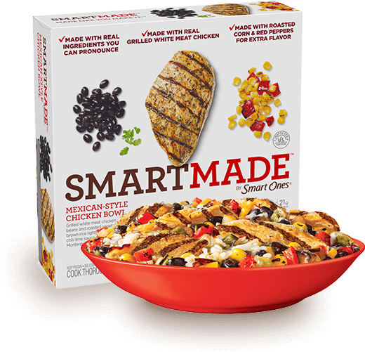 Mexican-style Chicken Bowl - Smart Made Mexican Style Chicken Bowl (538x504), Png Download