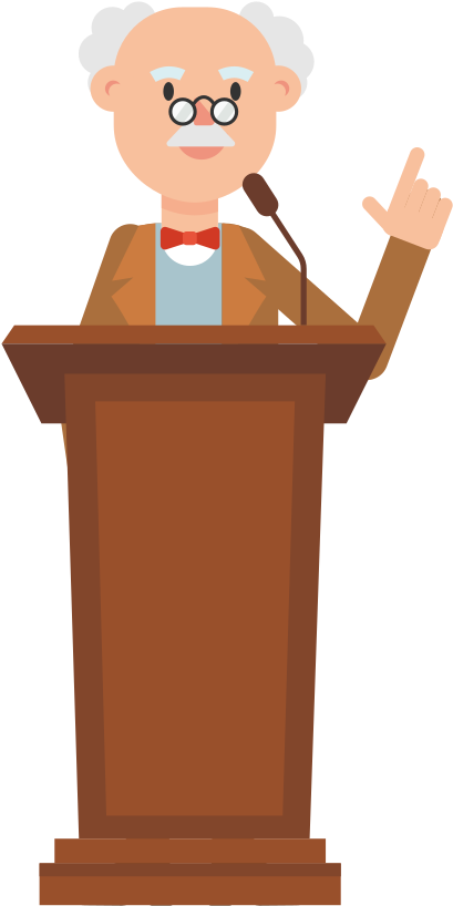 Open - Podium Cartoon (2000x1125), Png Download