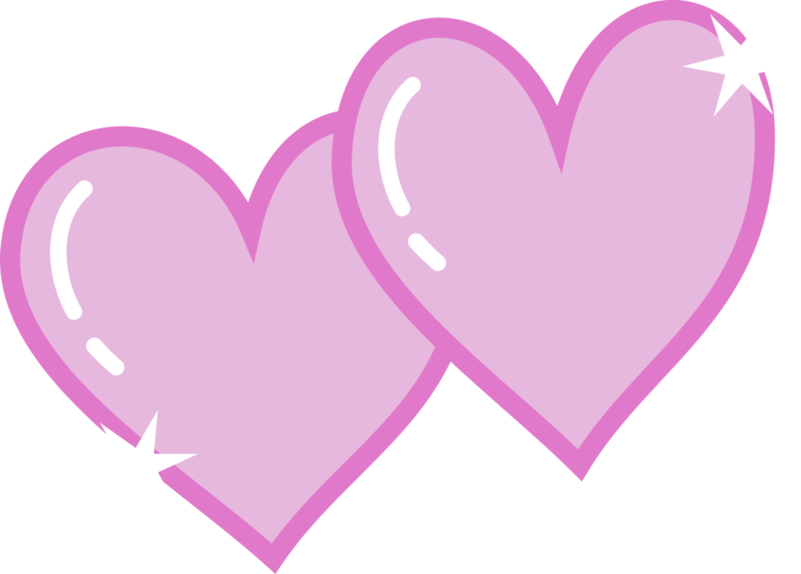 Hearts Clipart Double Heart Pencil And In Color Hearts - Mlp Love Cutie Mark (640x459), Png Download