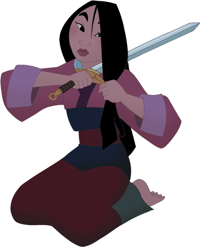 Mulan Drawing Hair - Mulan Transparent (698x878), Png Download