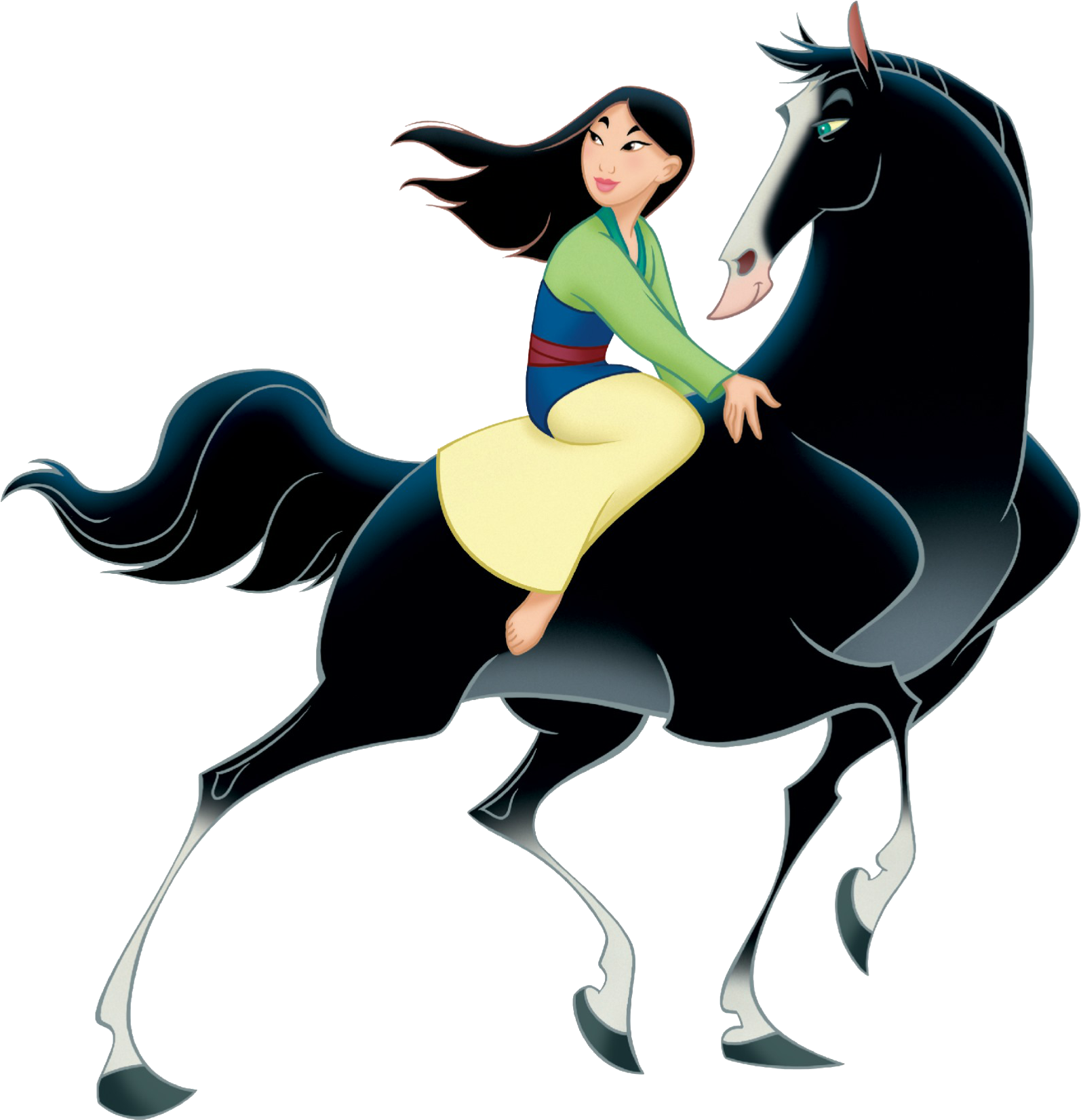 Mulan And Her Horse, Khan - Mulan And Her Horse (1620x1673), Png Download