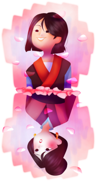 I Drew Mulan - Disney Princess (500x666), Png Download