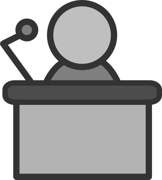 Clipart Speaker At Podium - Podium Clipart (534x594), Png Download
