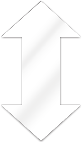 Double Arrow Vertical Shaped Magnet - Vertical Arroa (263x458), Png Download