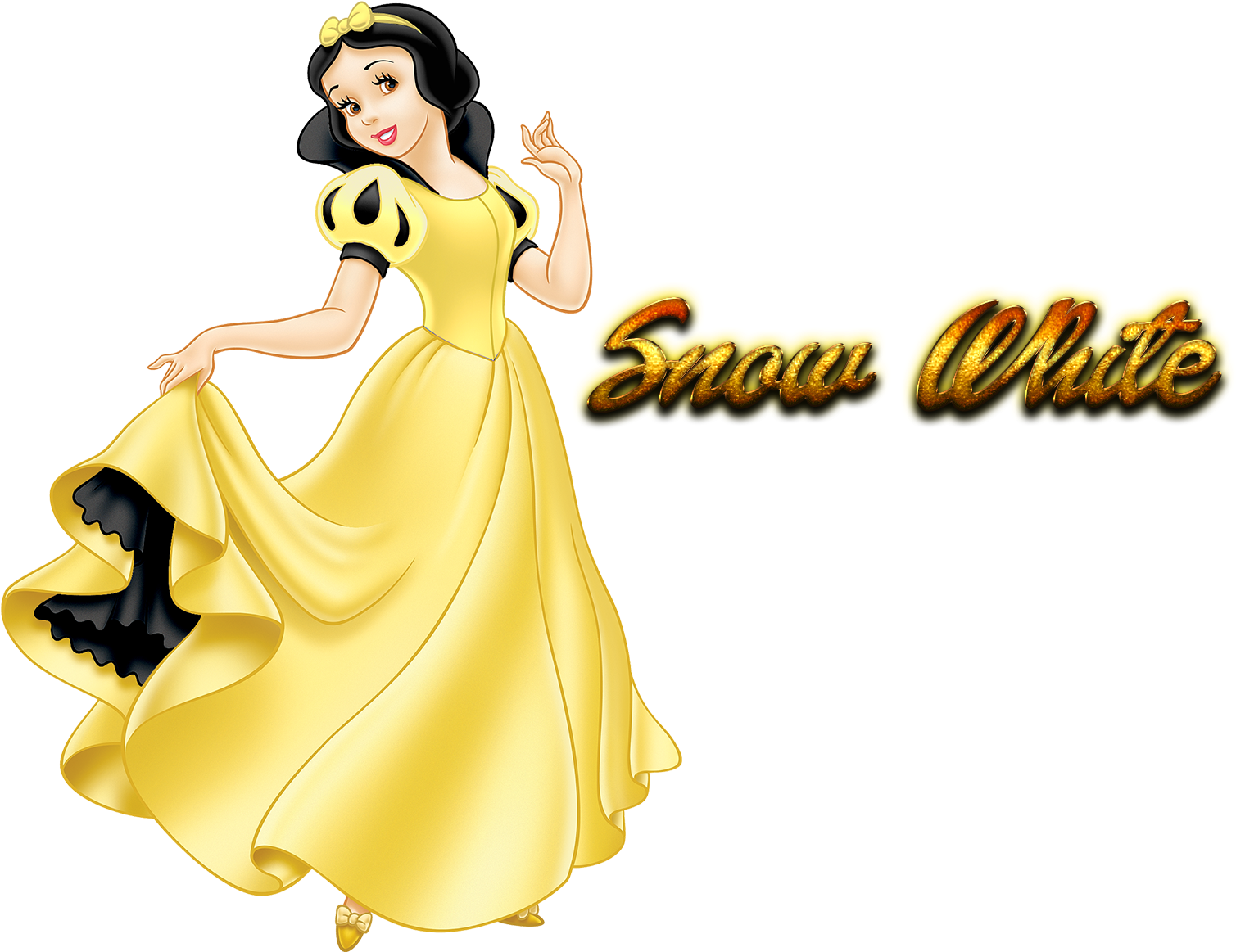 Snow White Yellow Dress (1920x1200), Png Download
