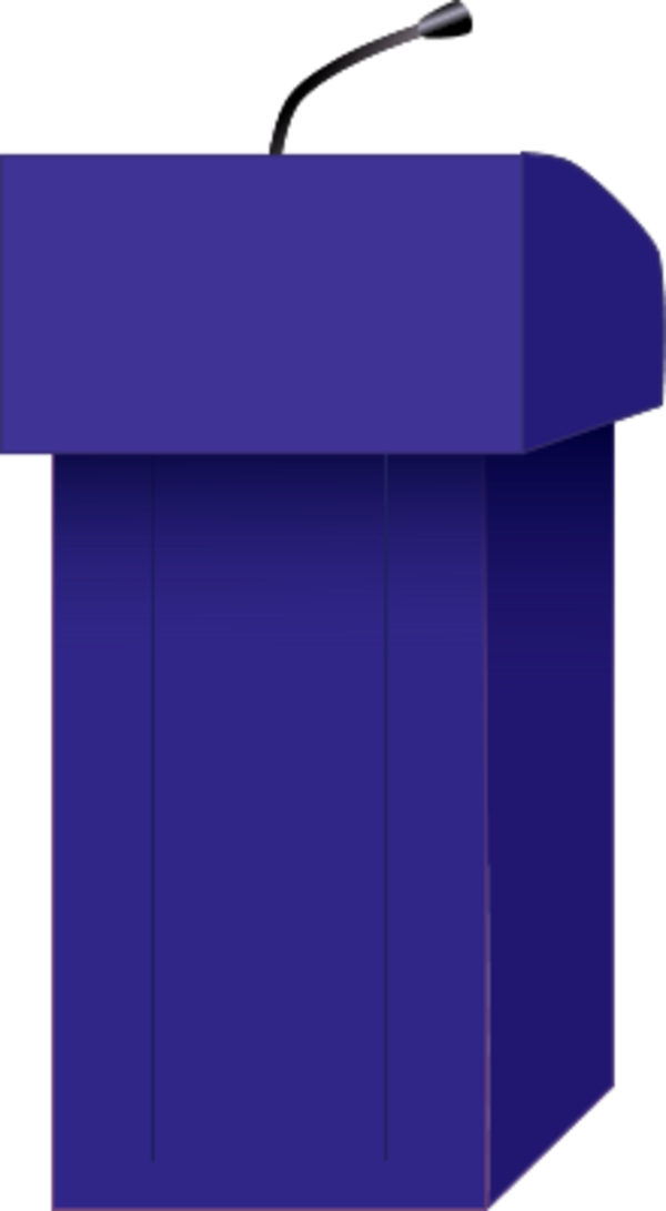 Cliparts Speaker Podium - Paper (600x1091), Png Download