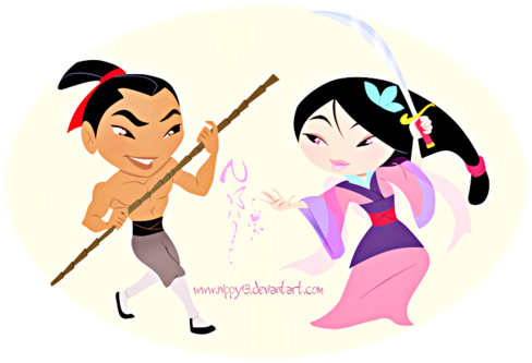 Fans Clipart Mulan - Mulan Fanart (500x425), Png Download