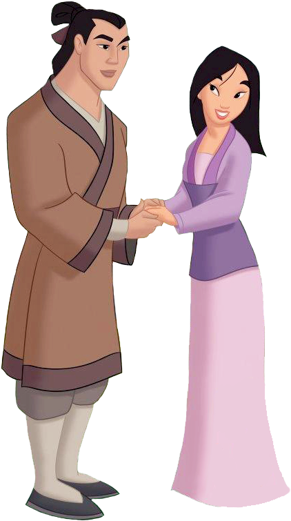 [ Img] - Mulan And Shang (438x793), Png Download