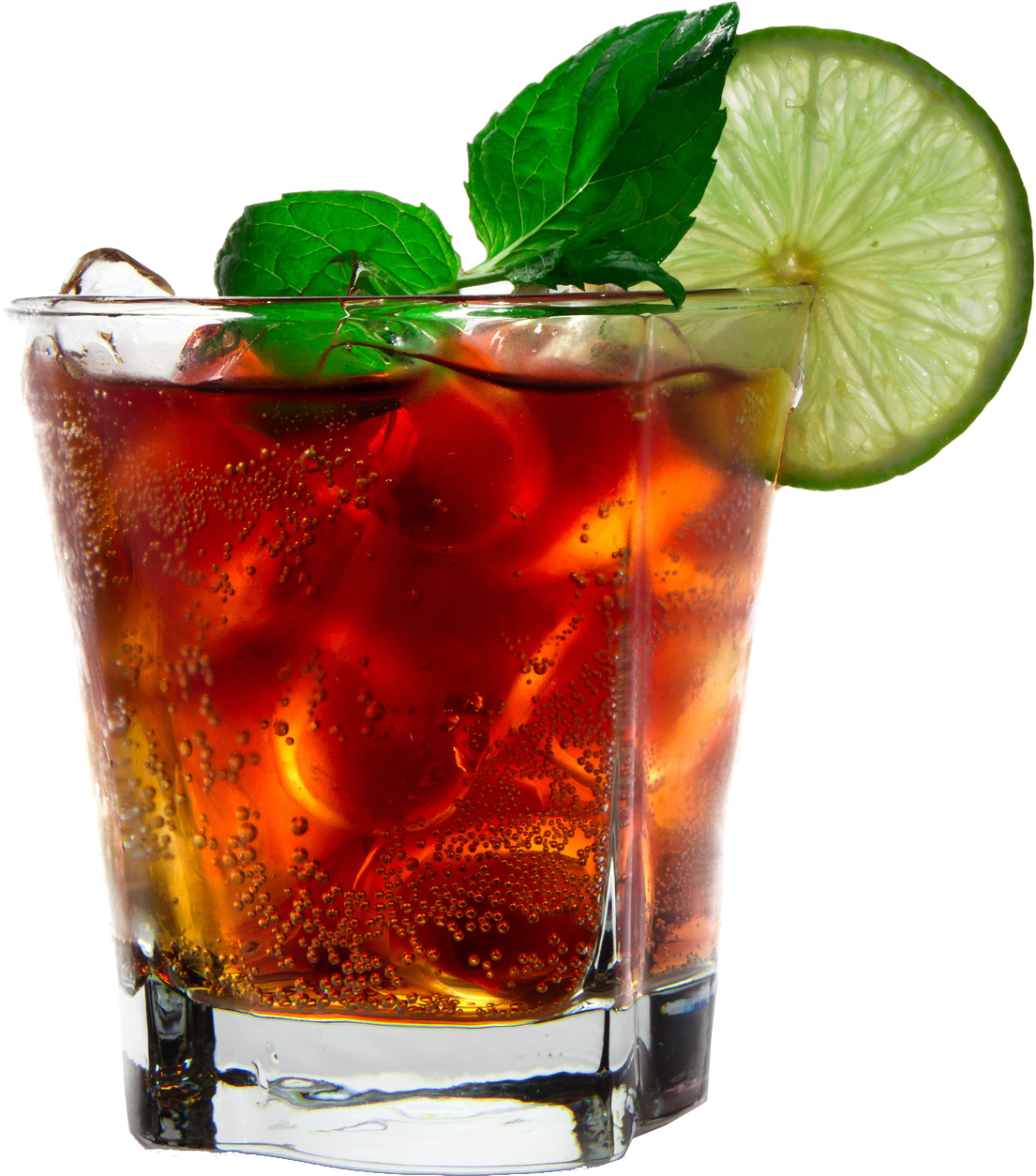 Cola With Ice Cubes Png Royalty-free Image - Hard Drinks In Glass (2048x2048), Png Download