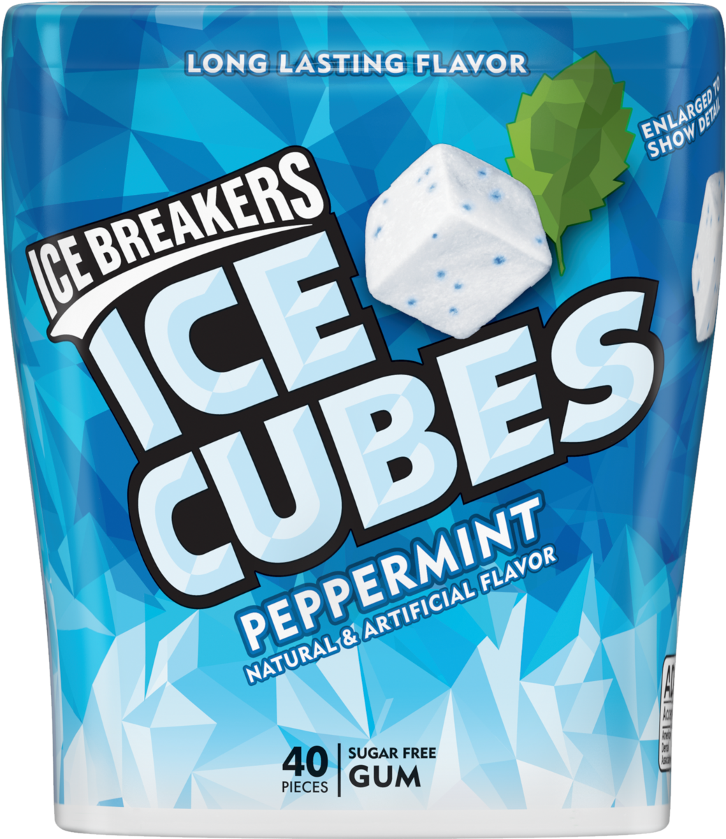 Ice Breakers Ice Cubes Cool Wintergreen Gum, 40 Cubes (1200x1200), Png Download