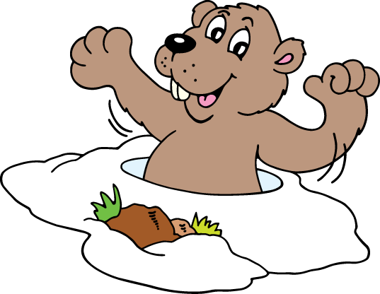 Groundhog Clip Art Hostted - Groundhog Day Art Cilp (537x416), Png Download