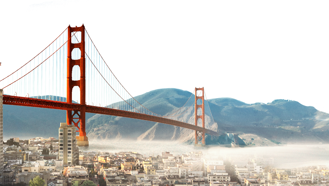 Golden Gate Bridge (1140x645), Png Download