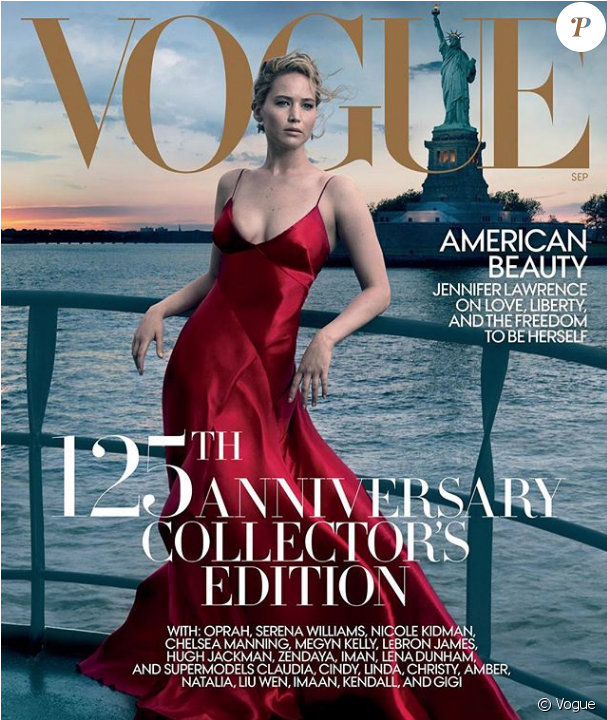 Couverture Du Numéro De Septembre De Vogue Avec Jennifer - American Vogue September 2017 (950x719), Png Download