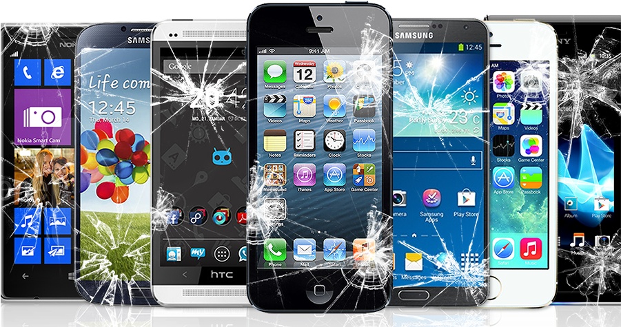 Broken Phones - Mobile Repairing Png Logo (900x495), Png Download