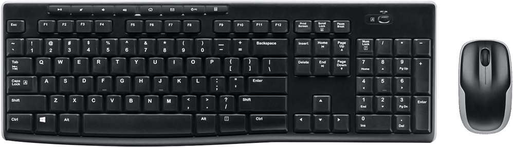 Wireless Keyboard And Mouse - Keyboard Mouse (1000x351), Png Download