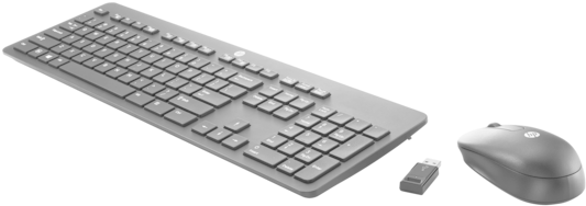 Hp Slim Wireless Keyboard And Mouse - Hp Slim Wireless Keyboard And Mouse Set - Wireless (573x430), Png Download