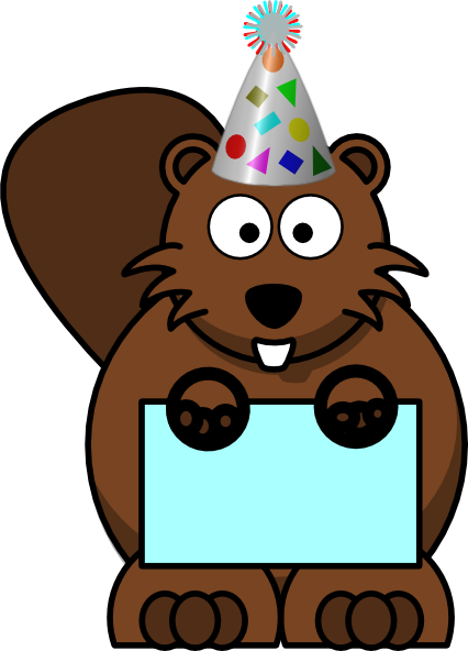 Groundhog Clipart Birthday - Beaver Clip Art (426x592), Png Download