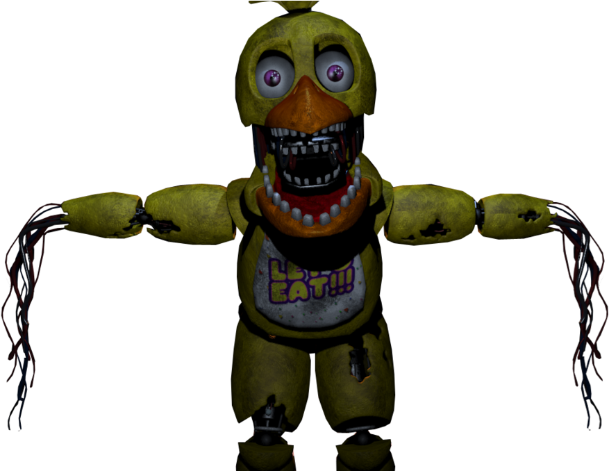 Fnaf 2 Toy Chica - Fnaf 2 Old Chica (890x677), Png Download
