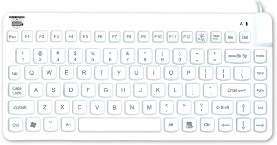 Waterproof Keyboard Medical Keyboard Waterproof Mouse - Hygienic Keyboards (617x309), Png Download