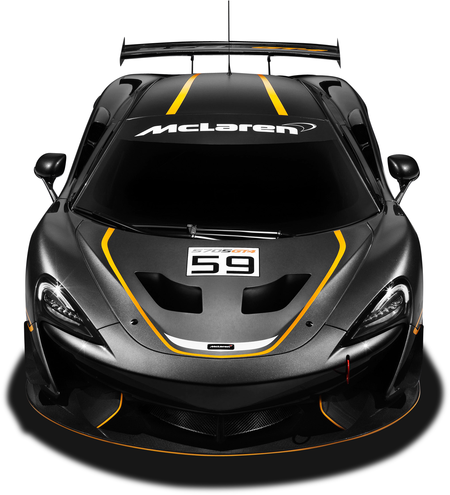 Black Mclaren 570s Gt4 Race Car Png Image - 570s Gt4 Sprint (1689x1800), Png Download