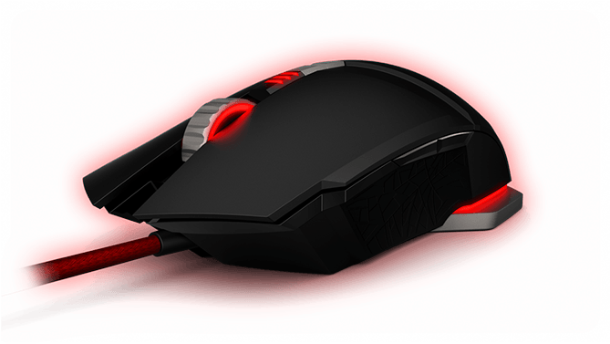 M50 Mouse Side View - Das Keyboard Das Division Zero M50 Gaming Mouse *ex (1000x565), Png Download
