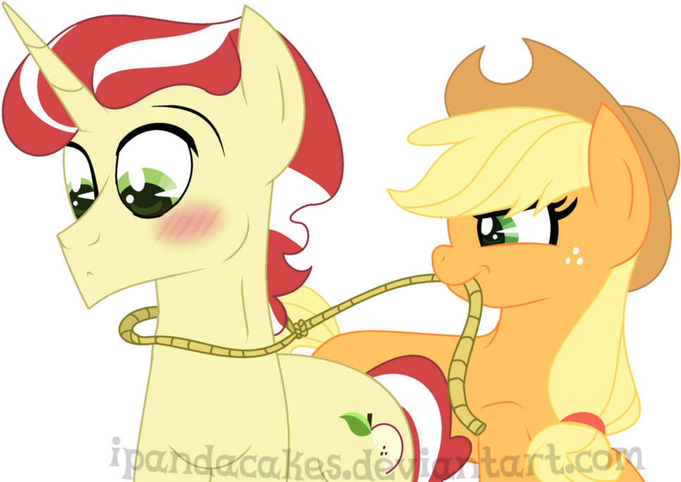 Ipandacakes, Female, Flim, Flimjack, Lasso, Male, Mouth - Mlp Applejack Vs Flim (1024x709), Png Download