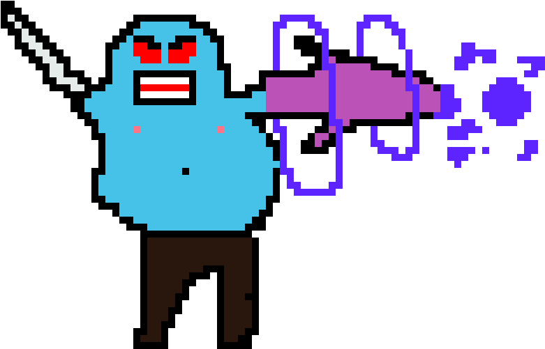 The Angry Fat Man - Fat Man Pixel Art (860x540), Png Download