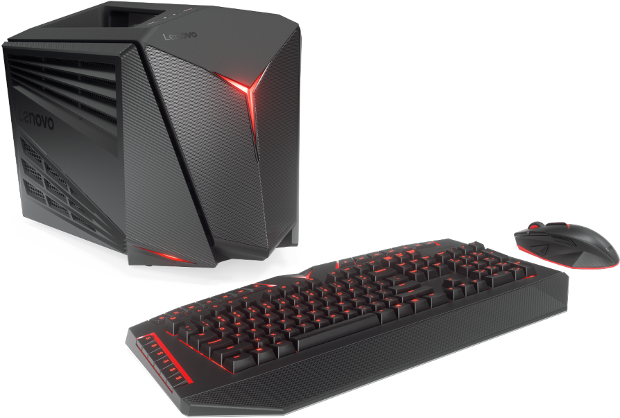 Lenovo Ideacentre Y710 Cube With Keyboard Mouse - Lenovo Ideacentre Y710 Cube (1200x684), Png Download