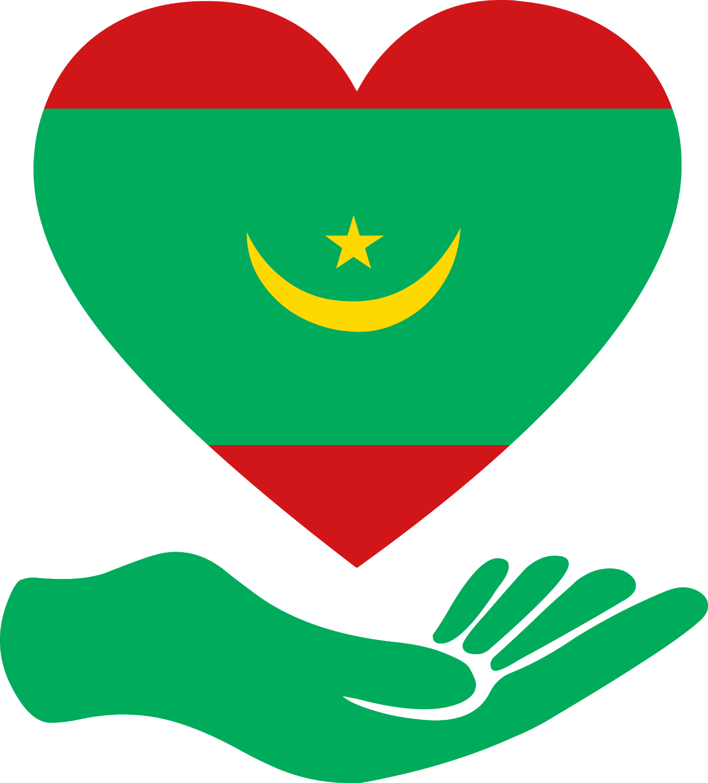 Download Flag Mauritania Love Svg Eps Png Psd Ai Vector - Drapeau Algerien Forme Coeur (1445x1600), Png Download