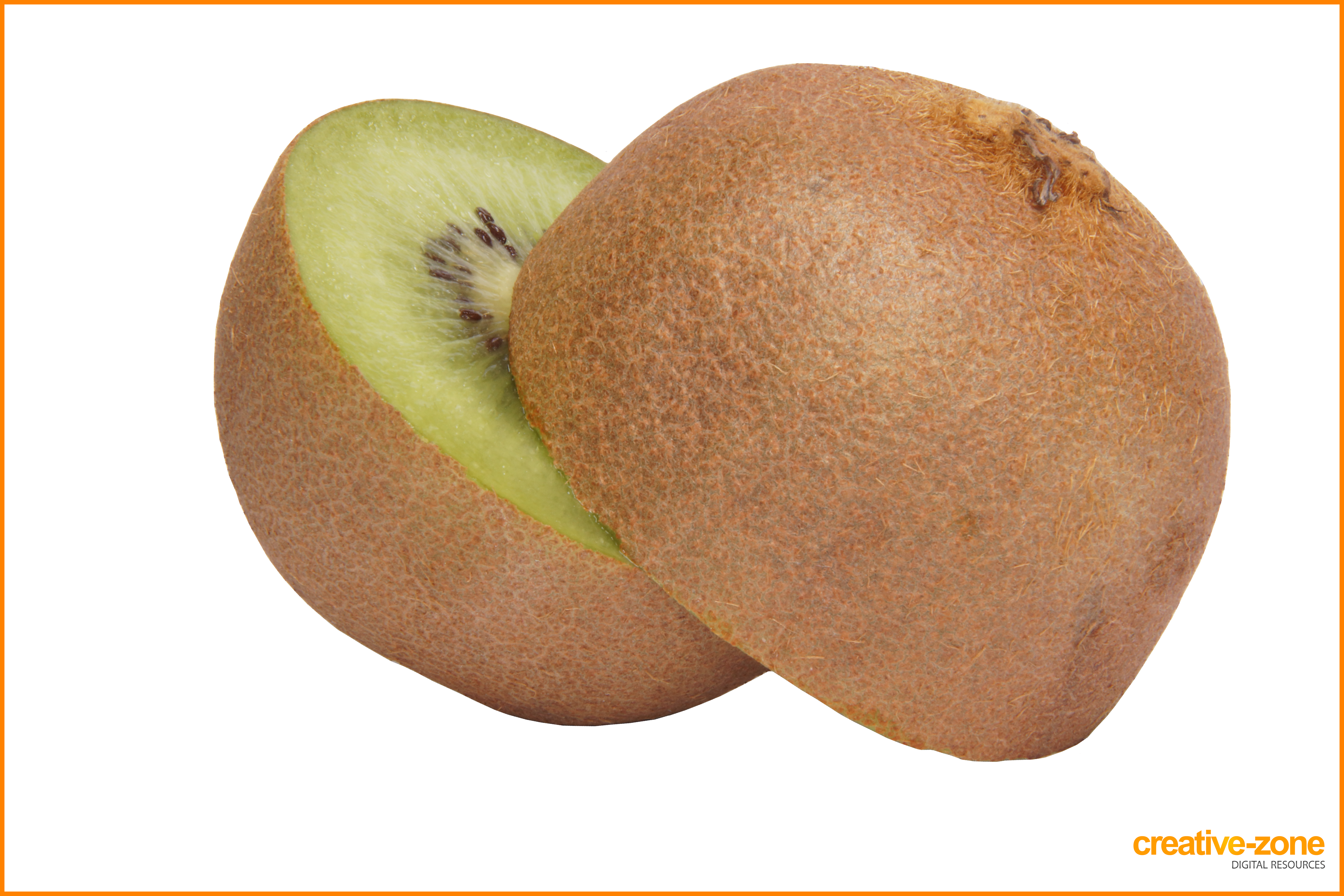 Kiwi, Kiwifruit Sliced (6030x4020), Png Download