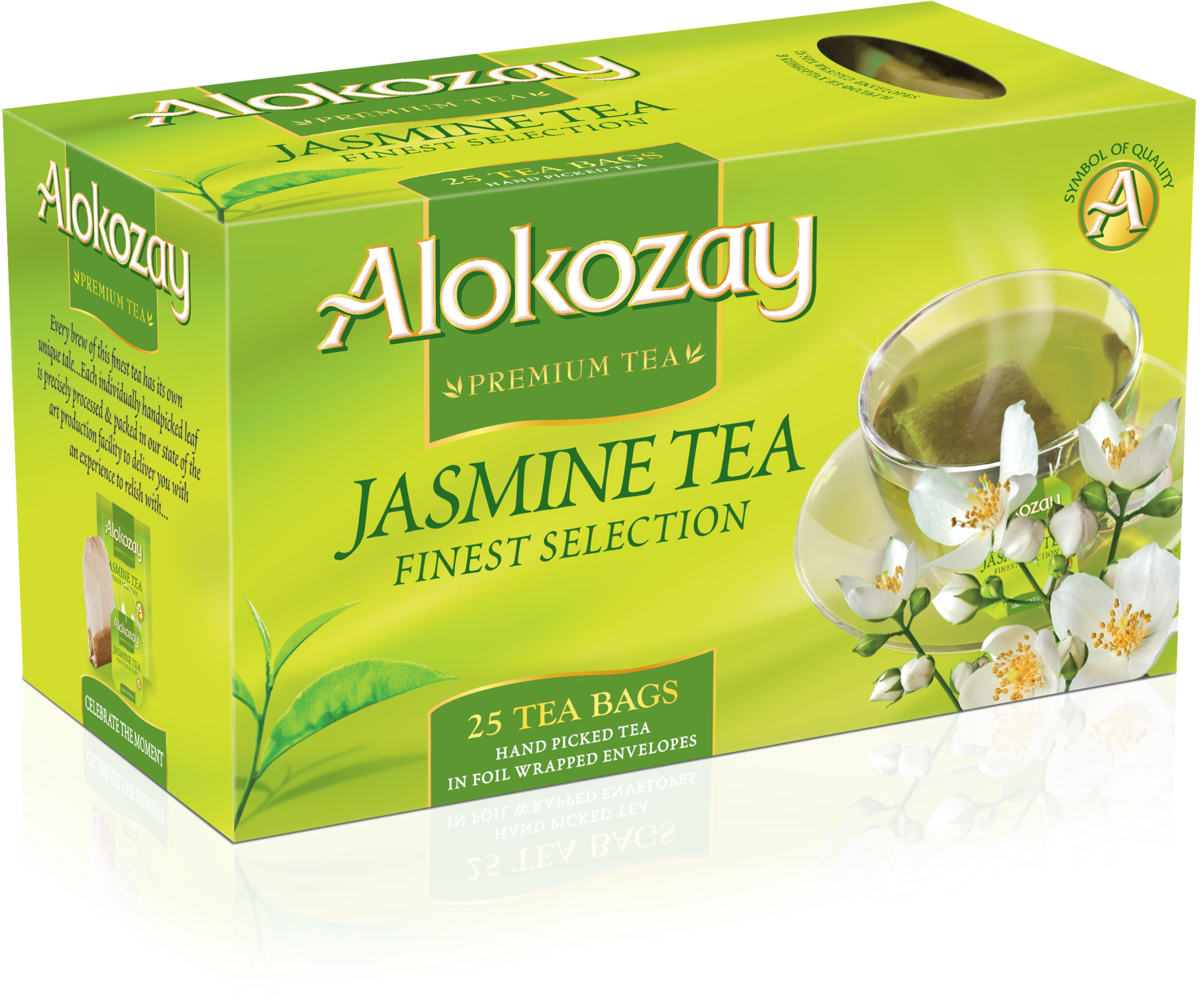 25 Tea Bags - Alokozay Green Tea 25 (2048x1803), Png Download