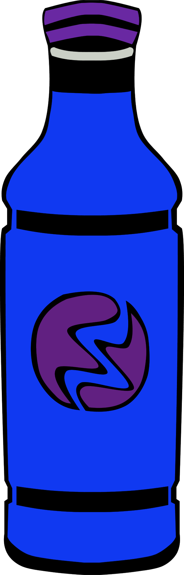 Orange Juice Bottle Vector Clip Art - Blue Bottle Clip Art (600x1875), Png Download