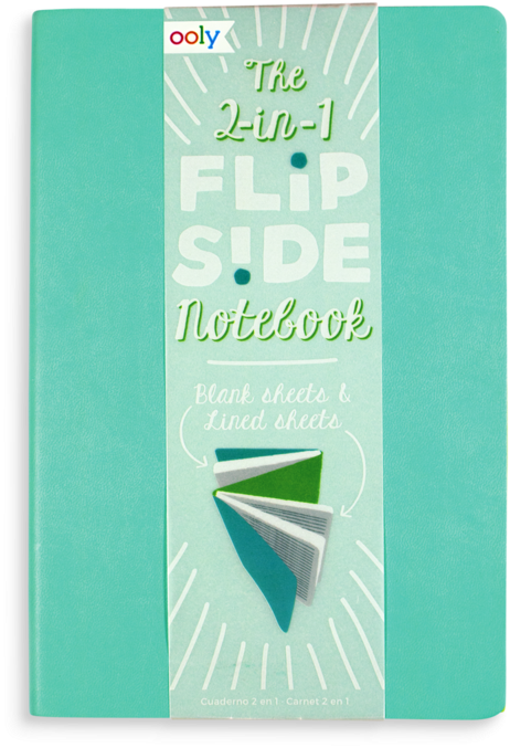 Teal 2 In 1 Flipside Notebooks With 2 Different Notebooks - Art Paper (800x800), Png Download