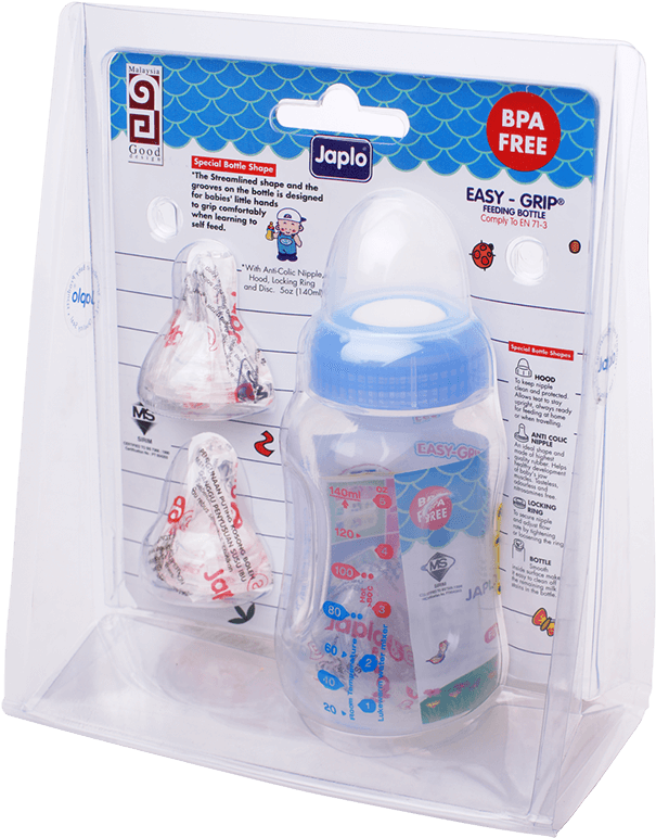 Japlo Easy Grip Feeding Bottle - Baby Bottle (800x800), Png Download
