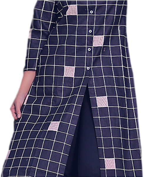 Stylish Frontslit Kurti - Pajamas (600x600), Png Download