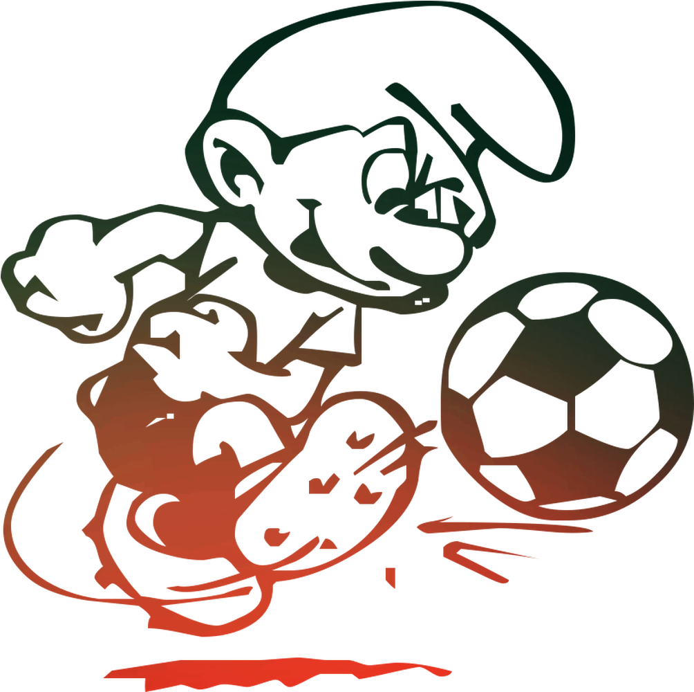 Brazil Search Word Cup National Football Player Clipart - Smurf Soccer Gif (1600x1600), Png Download