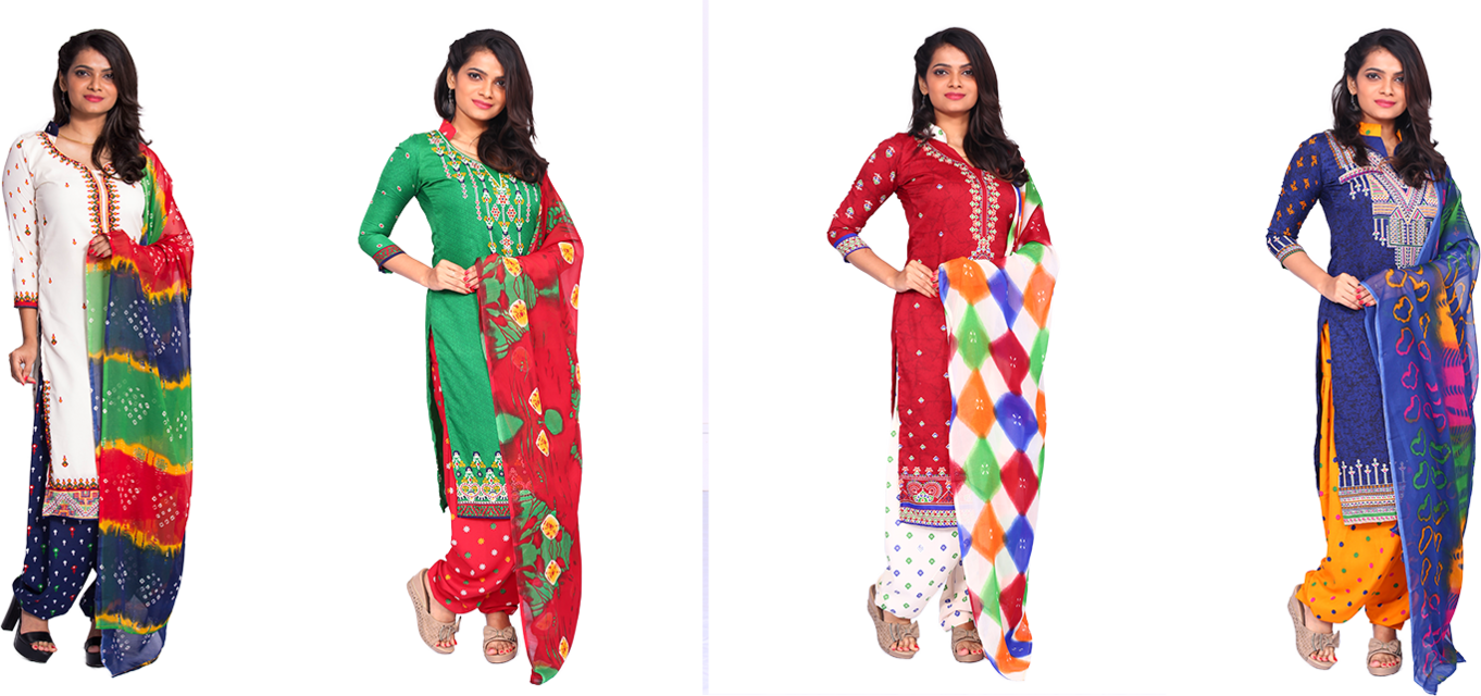 Spoorthy 4 Unstitched Dress Material - Silk (1362x640), Png Download