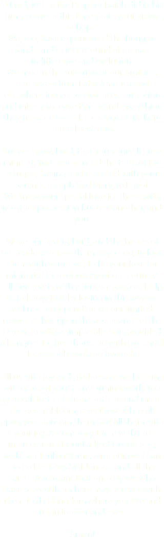 Prayer For Migrants O Lord, Just As The Prophet Isaiah - Printable In Christ Alone Lyrics (320x1056), Png Download