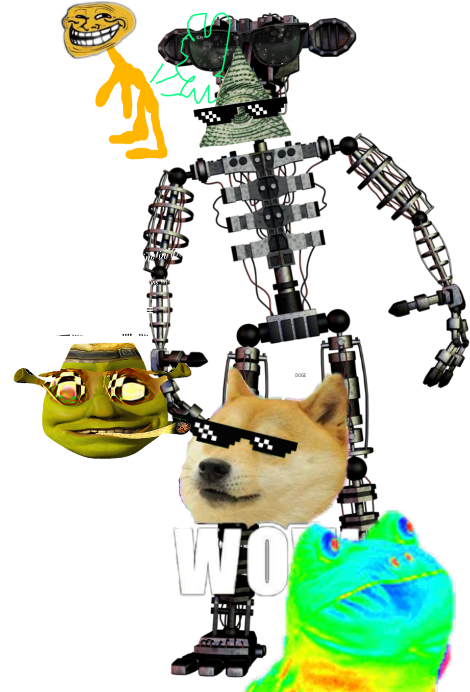 Mlg Sticker - Fnaf 2 Endoskeleton Full Body (1024x1365), Png Download