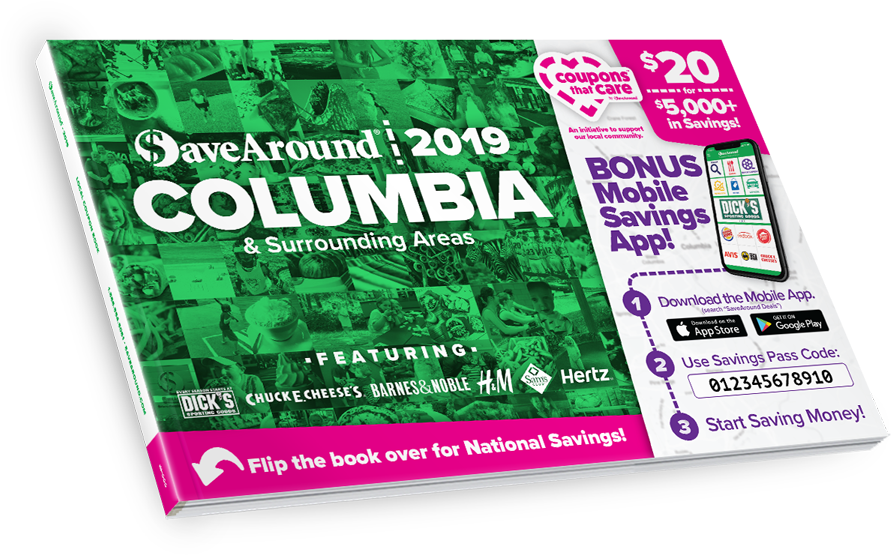 Columbia & Surrounding Areas, Sc 2019 Savearound<sup>®</sup> - Save Around Spokane Coupon Book (960x632), Png Download